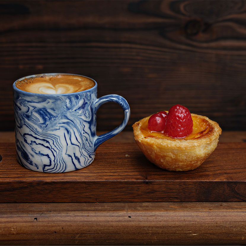 Coffee and Portuguese tart